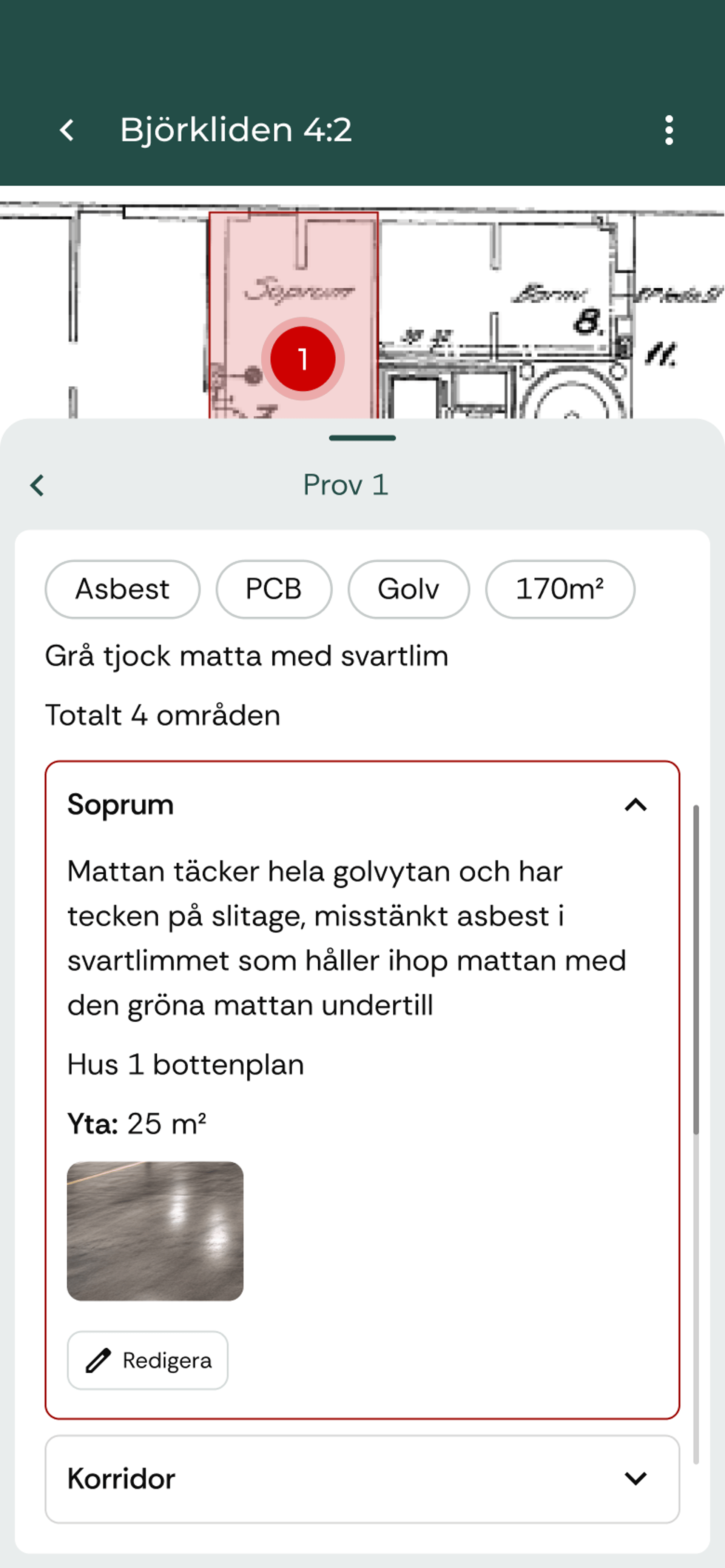Provlista i MIRA-appen